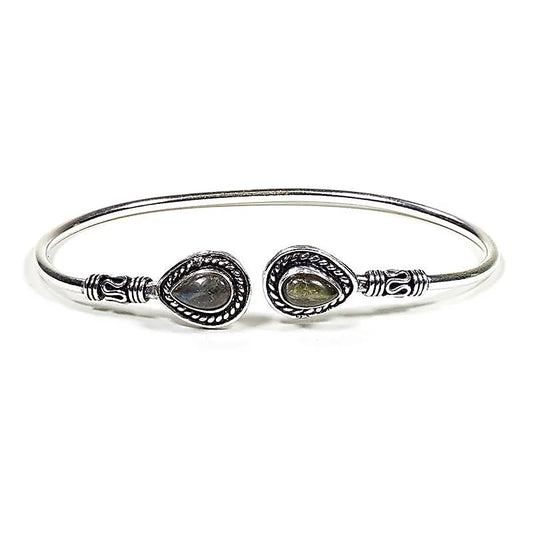 Braccialetto rigido in Ottone con Labradorite